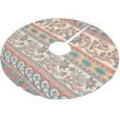 Indian Bloemen Grenzen Naadloos Patroon Kerstboom Rok (Gekanteld)