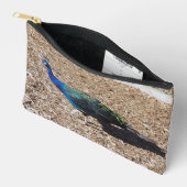 Indian Blue Peafowl zipper bag Etui (Open)