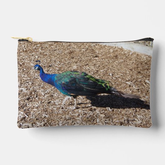 Indian Blue Peafowl zipper bag Etui (Voorkant)