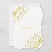 Indian Bollywood Wedding Invitation w / OM Kaart (Achterkant)