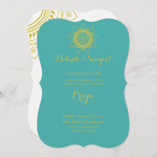Indian Bollywood Wedding Invitation w / OM Kaart