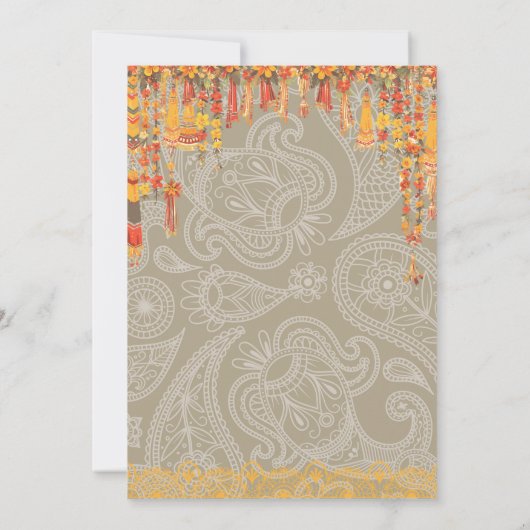 Indian Boy Baby Naming Ceremony Kaart (Achterkant)