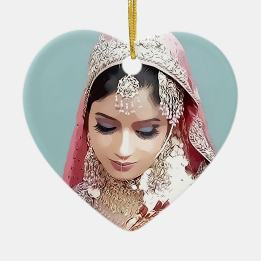 Indian bride keramisch ornament (Voorkant)