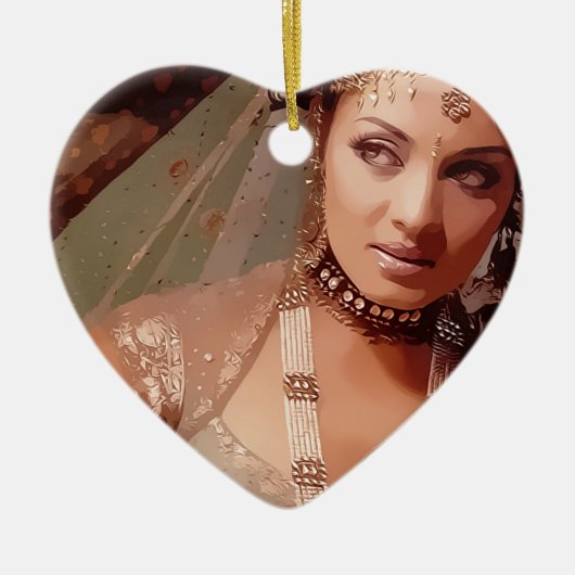 Indian bride keramisch ornament (Voorkant)