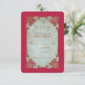 Indian Bride - RSVP Invitation Kaart (Staand voorkant)