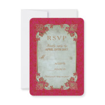 Indian Bride - RSVP Invitation Kaart