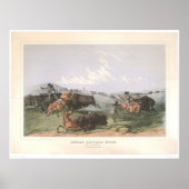 Indian Buffalo Hunt: "Close Quarters" (0743A) Poster (Voorkant)