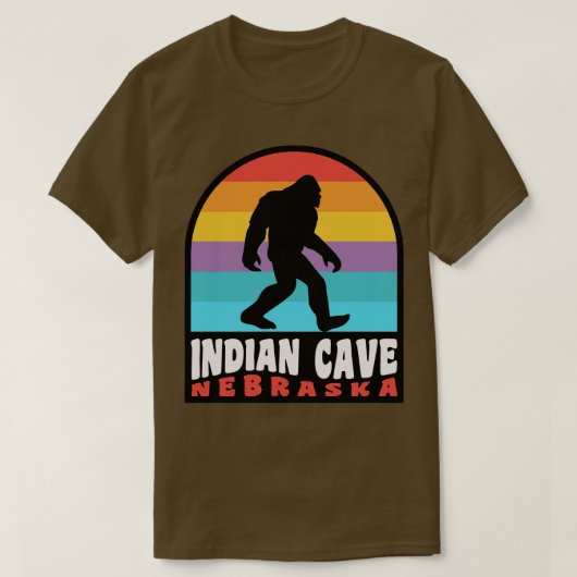 Indian Cave State Park Nebraska Beer Badge T-shirt (Design voorkant)