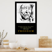 Indian Chief Ink Sketch Motivatie Poster (Keuken)