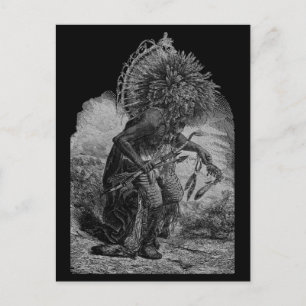 Indian Chief-prentbrief Briefkaart