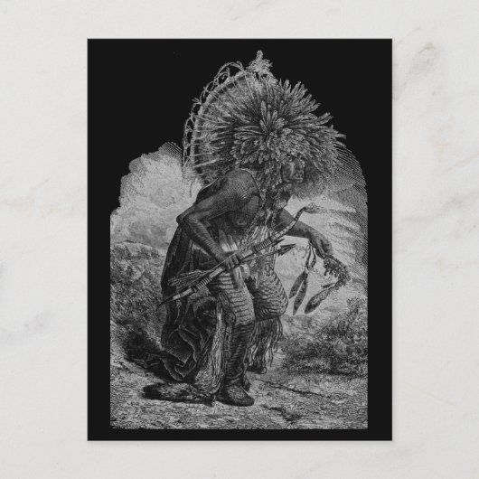Indian Chief-prentbrief Briefkaart (Voorkant)