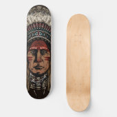 Indian Chief Skateboard | Tribal Skateboard Deck (Voorkant)