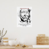 Indian Chief Sketch Motivatie Poster Poster (Keuken)