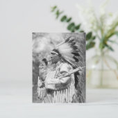 Indian Chief Whirlwind Soldier, 1925 Briefkaart (Staand voorkant)