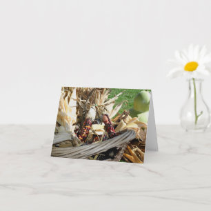 Indian Corn Herfst Natuur Blank Note Kaart