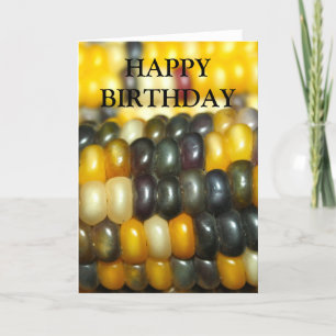 Indian Corn op de Cob HAPPY BIRTHDAY Kaart