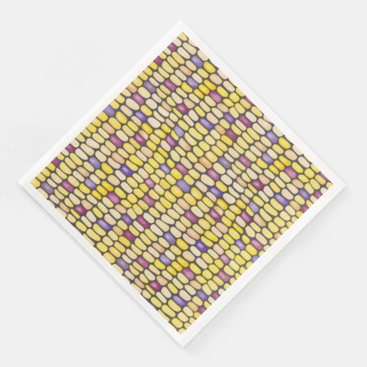 Indian Corn Waterverf Pattern Dinner Napkins Servet (Hoek)