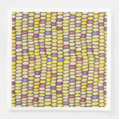 Indian Corn Waterverf Pattern Dinner Napkins Servet (Voorkant)