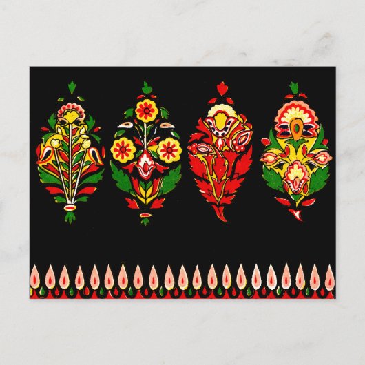 Indian Cotton Fabric Briefkaart (Voorkant)