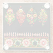 Indian Cotton Fabric Glazen Onderzetter (Achterkant)