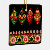 Indian Cotton Fabric Keramisch Ornament (Rechts)