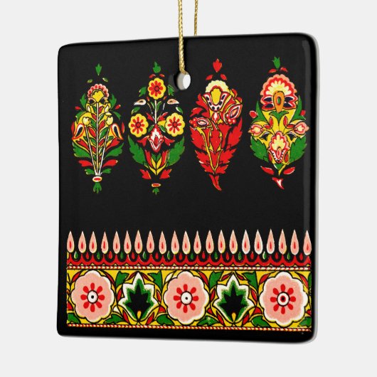 Indian Cotton Fabric Keramisch Ornament (Links)