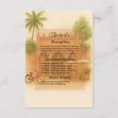 Indian Courtyard Destination bruiloft Escape Informatiekaartje (Voorkant)