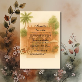 Indian Courtyard Destination bruiloft Escape Informatiekaartje