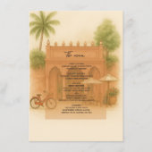 Indian Courtyard Destination bruiloft Escape Menu (Voorkant)