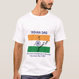INDIAN DAD Sterke Moedige Gepersonaliseerde T-shirt