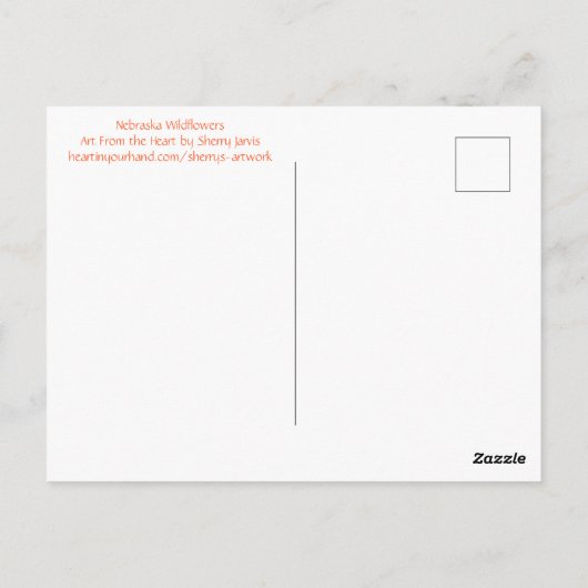 Indian Deken Bloem Post Kaart (Achterkant)