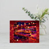 Indian Diwali Folie Feestdagen Briefkaart (Staand Voorkant)