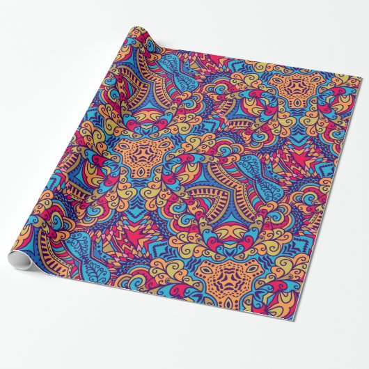 Indian Dream Kaleidoscope Cadeaupapier (Uitgerold)
