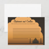 Indian Dream Wedding Writable Advice Kaart (Voorkant / Achterkant)
