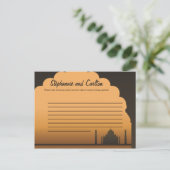 Indian Dream Wedding Writable Advice Kaart (Staand voorkant)