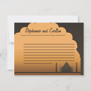Indian Dream Wedding Writable Advice Kaart