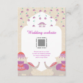 Indian Elegance bruiloft Informatiekaartje