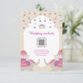 Indian Elegance bruiloft Informatiekaartje (Staand voorkant)