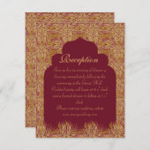 Indian elegant floral gold kaart (Voorkant / Achterkant)