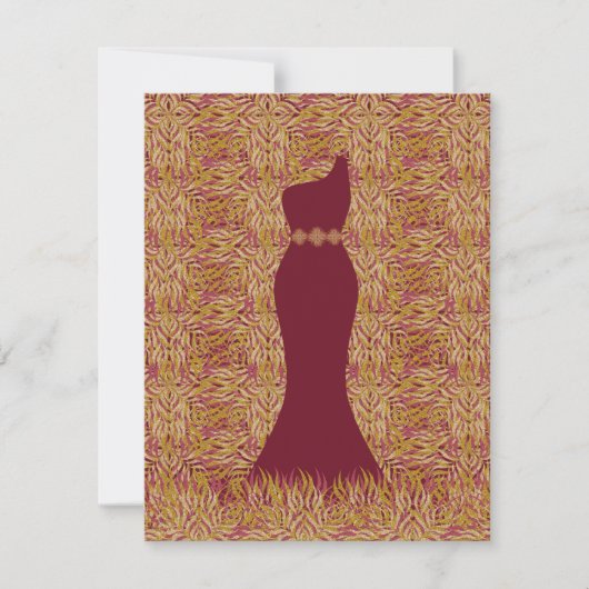 Indian elegant floral gold kaart (Voorkant)