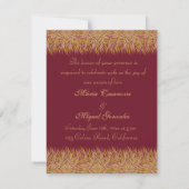 Indian elegant floral gold kaart (Achterkant)