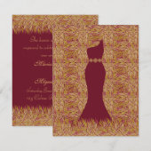 Indian elegant floral gold kaart (Voorkant / Achterkant)