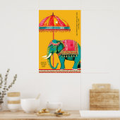 Indian Elephant Art Print Rajasthani Cultural (Keuken)