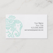 Indian Elephant Design Visitekaartje (Achterkant)