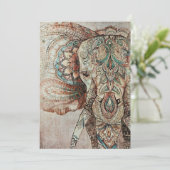 Indian Elephant Kaart (Staand voorkant)