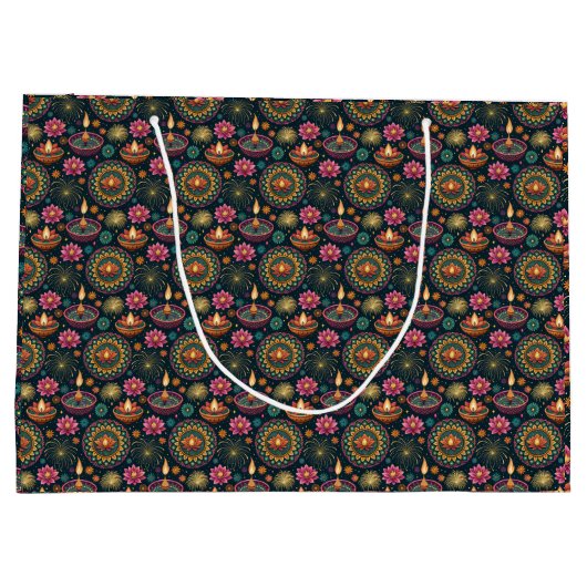 Indian Feestelijke Wrap Groot Cadeauzakje (Achterkant)