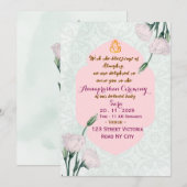 Indian First Rice Feeding Ritual Invitation Card Kaart (Voorkant / Achterkant)