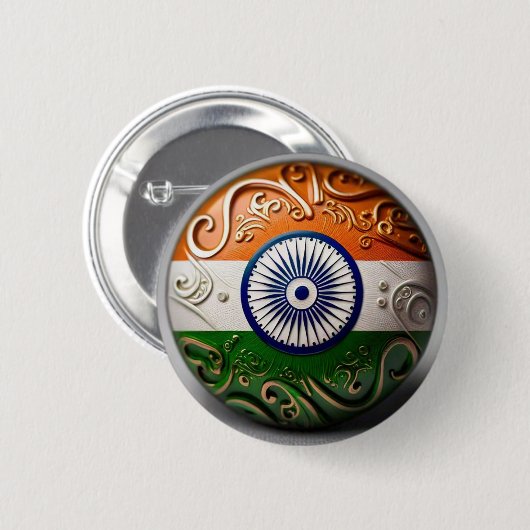 Indian Flag Button (Voorkant /achterkant)