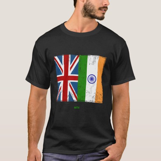 Indian Flag Outfit Ideeën voor Kids Union Jack Ind T-shirt (Voorkant)