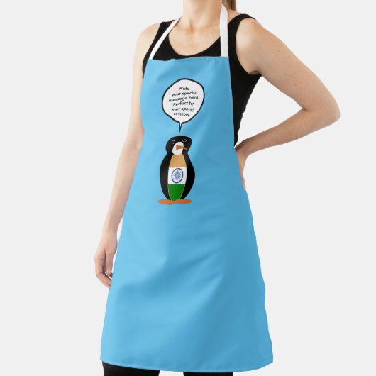 Indian Flag Talking Ms Penguin Personalized Text Schort (Insitu)